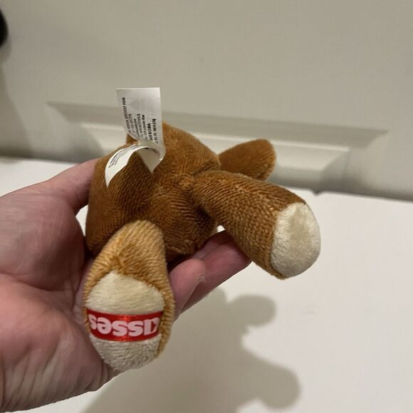 Hersheys Kisses Brown Teddy Bear Red Logo Foot Neck Ribbon 6.5" Plush Toy - Picture 8 of 9